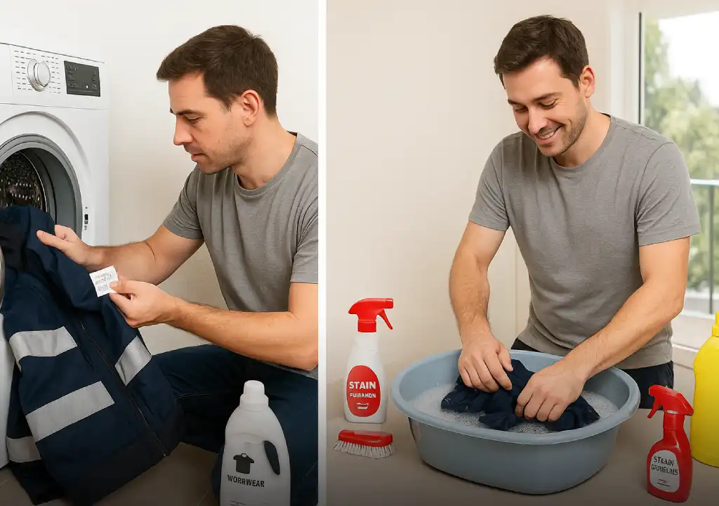 روش های مختلف شستن لباس کار