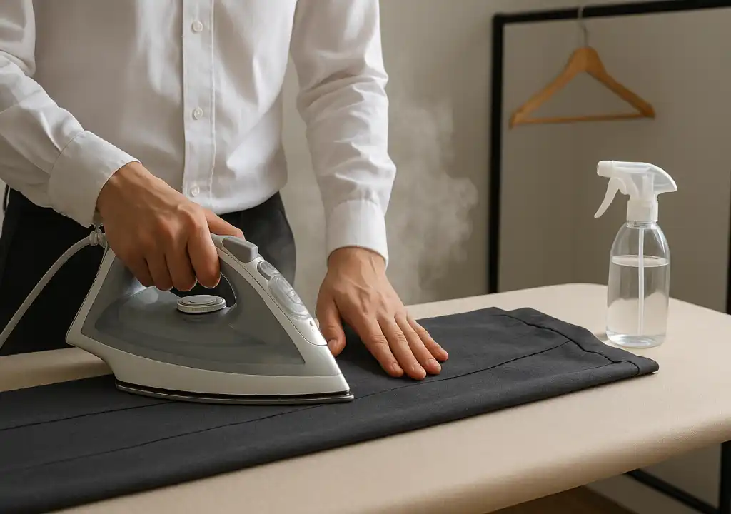 آموزش صحیح اتوکشی شلوار مردانه با ایجاد خط اتو