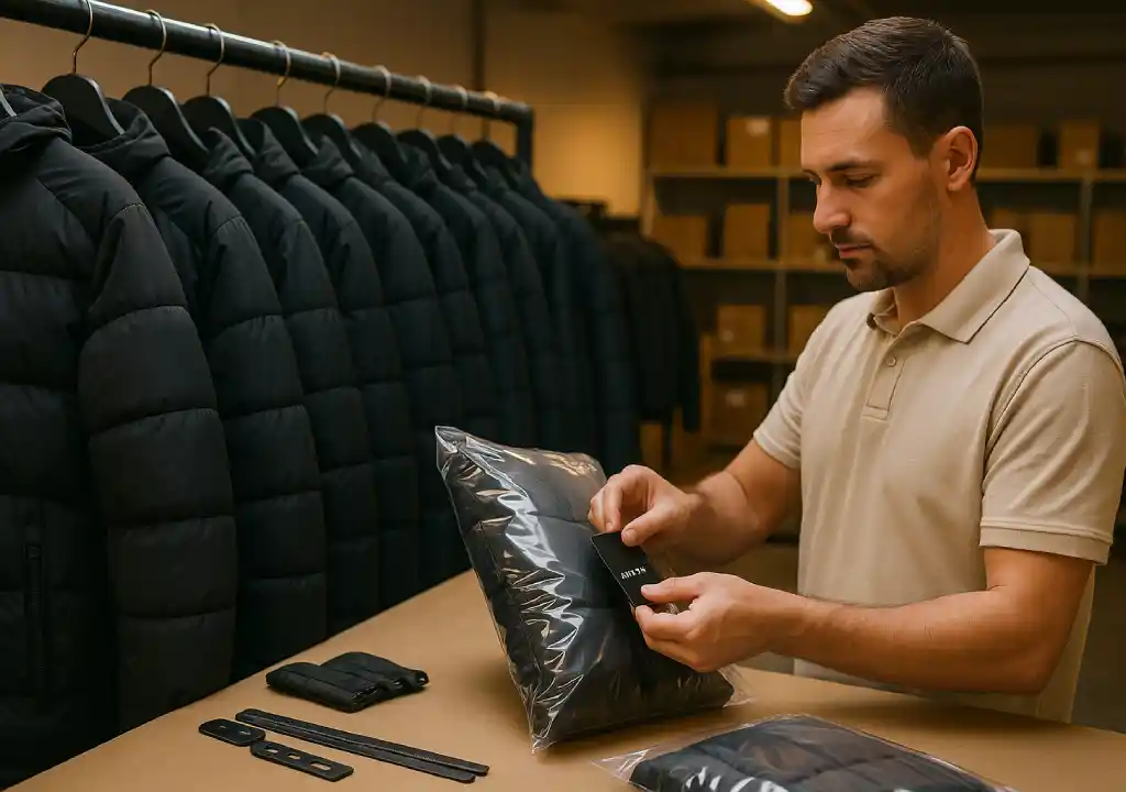 بسته بندی و کنترل کیفی کاپشن