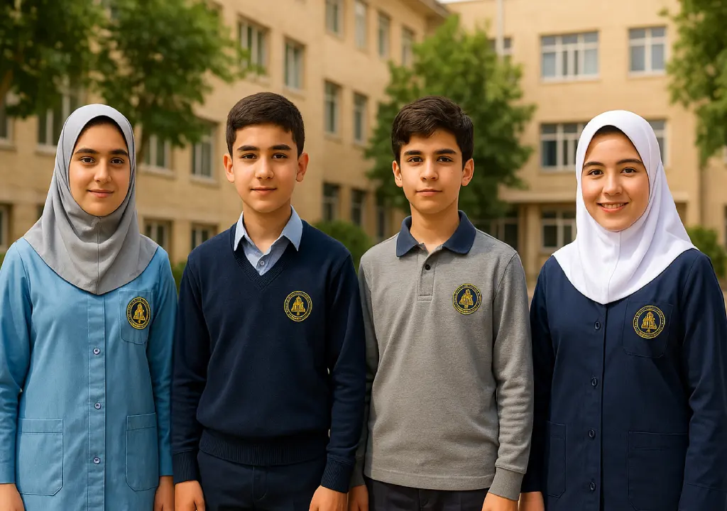 گلدوزی روی لباس مدرسه در تهران